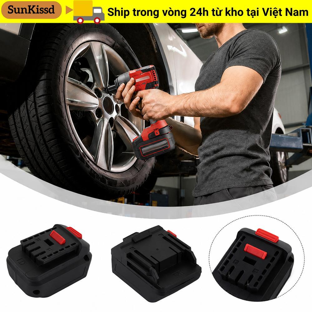 Bộ Chuyển Đổi Pin SUNKISSD, Bộ Chuyển Đổi Pin Lithium 2 Trong 1 18V, Bộ Chuyển Đổi Nhựa Đế Công Cụ Nguồn Cho Makita