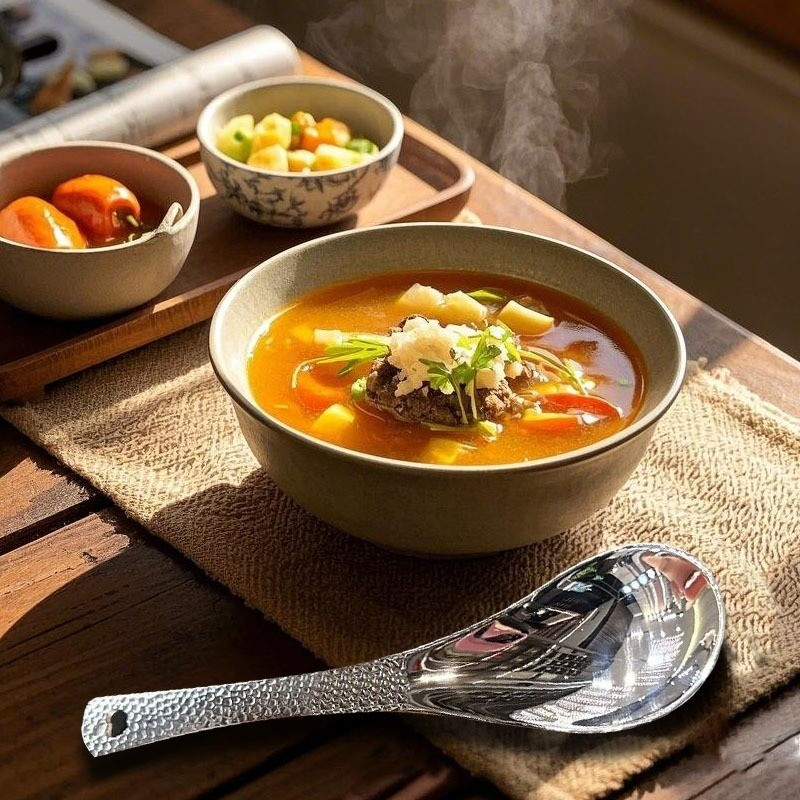 3 / 5 / 10 Chiếc Thìa Canh Inox / Thìa Cơm Dày Đáy Tròn