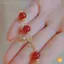 Vòng tay quyến rũ hoa hồng sang trọng nhẹ nhàng phong cách Hàn Quốc Dây chuyền thời trang Hạt đỏ lãng mạn Vòng tay đính đá dành cho nữ Quà tặng trang sức đám cưới mới