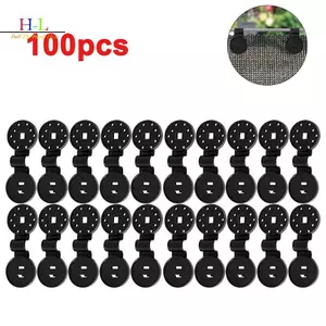 HL 100 Chiếc Bóng Vải Nhựa Kẹp Bóng Nắng Lưới Kẹp Nhà Kính Vải Cố Định Kẹp Grommet Hàng Rào Lưới Móc LMWU