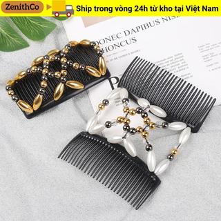 Lược chải tóc ZENIHCO Magic dành cho nữ Kẹp tóc co giãn thủ công