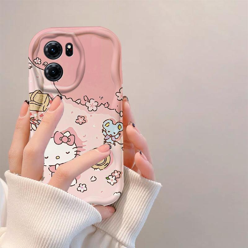 Thích Hợp Cho OPPO A5X A6 Pro A6X 4G 5G 3D Thẩm Mỹ Mềm TPU Hoạt Hình Kitty Nữ Vỏ Điện Thoại Chống Sốc