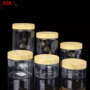 Hộp đựng bình rỗng ECK có nắp gỗ giả bằng nhựa Chai lưu trữ nhựa HOT