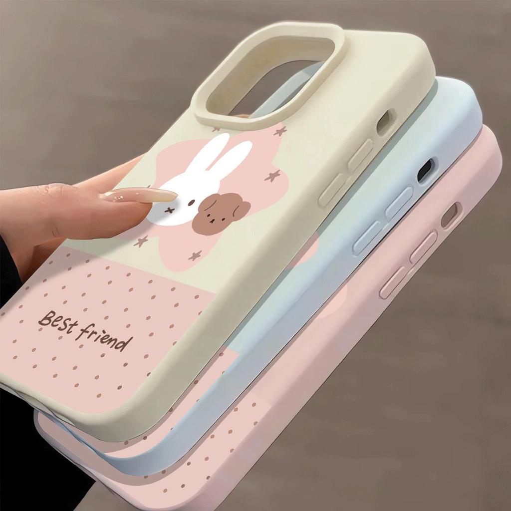Chó nhỏ nét đơn giảnPhù hợp với vỏ điện thoại iPhone 17/16 Pro, vỏ 15/14 của Mì Nếp,13