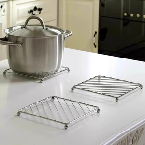 Dày Thép Không Gỉ Nồi Thảm Cách Nhiệt Giá Thảm Hộ Gia Đình Nhà Bếp Bàn Ăn Tấm Chống bỏng Chịu Nhiệt Độ Cao Món Ăn Thảm Casserole Thảm 6.11 P8HQ