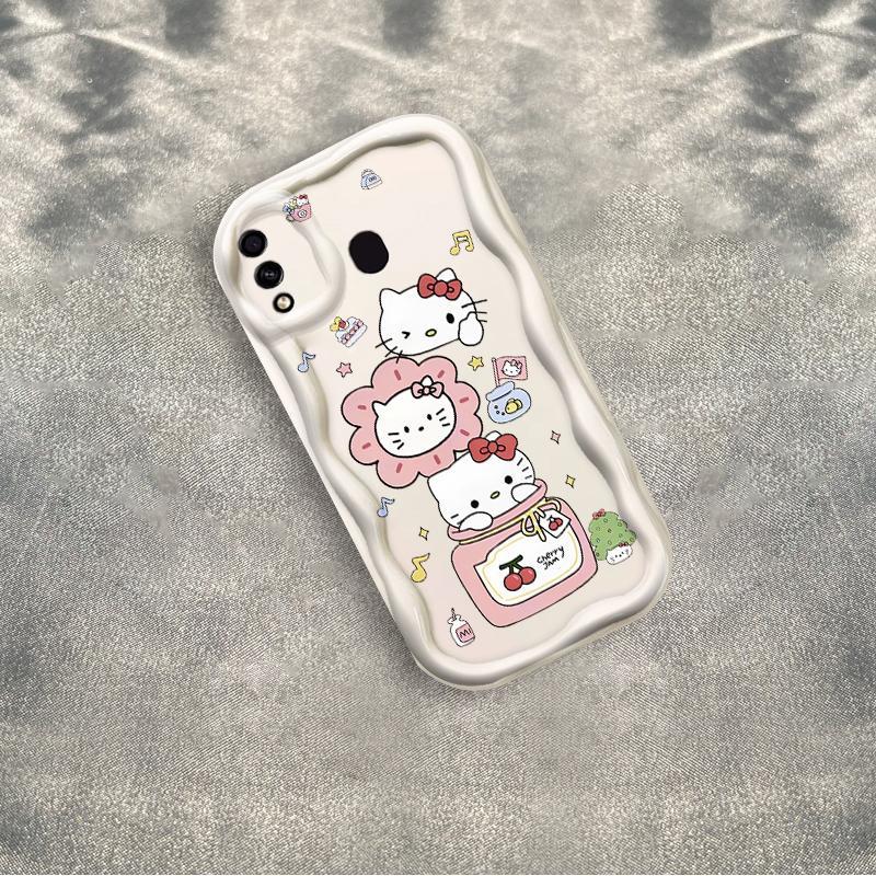 Thích hợp cho Samsung A20 A30 Phụ kiện 3D TPU mềm Vỏ điện thoại chống sốc cho mèo Kitty