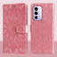 Ví da từ tính Flip Case cho Realme C100 4G Vỏ điện thoại hoa hướng dương dập nổi