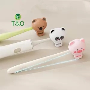 Phim hoạt hình Động vật Bàn chải đánh răng Đầu kẹp Bàn chải đánh răng điện di động Mũ bảo vệ đầu chống bụi Du lịch gia đình [mới]