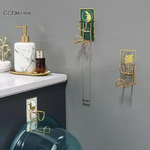 GCDHome 1 Cái Không Đục Lỗ Stiy Phòng Tắm Nhà Bếp Traceless Chậu Rửa Tiết Kiệm Không Gian Tổ Chức Treo Tường Móc Giá Đỡ Dính Lưu Trữ Ra HOT