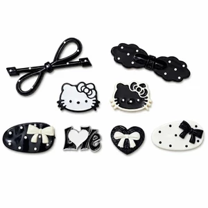 Set Charm Hello Kitty Đen Trắng Nơ Chấm Bi Kawaii Cute ✨