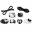 Set Charm Hello Kitty Đen Trắng Nơ Chấm Bi Kawaii Cute ✨
