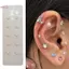 10 Miếng Dán Ngọc Trai Kim Cương Giả Nhiều Màu Sắc Thời Trang Tai Stiers Áp Lực Tai Sti Châm Cứu Tai Rối Massage