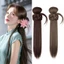 WEETW Dài Thẳng Đuôi Ngựa Phần Mở Rộng, Tổng Hợp 24Inch Hoa Bun Đầu Đuôi Ngựa Bên Cạnh, Ngọt Lớp Móng Vuốt Lông Tơ Kẹp Đuôi Ngựa Tóc Sườn Xám