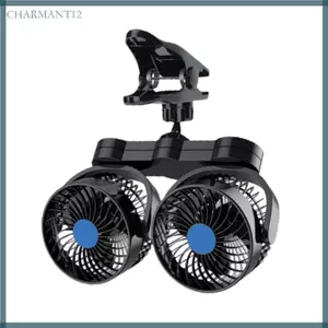 Char Quạt xe tải đôi 4 Inch Dễ dàng lắp đặt trên bảng điều khiển có kẹp đính kèm và tốc độ có thể điều chỉnh cho hiệu quả Co