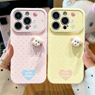Ốp Lưng Cho IPhone 15 16 13 17 11 14 12 Pro Max air XR 16 7 15 14 8 Plus Bìa mềm họa tiết chấm bi hình động vật