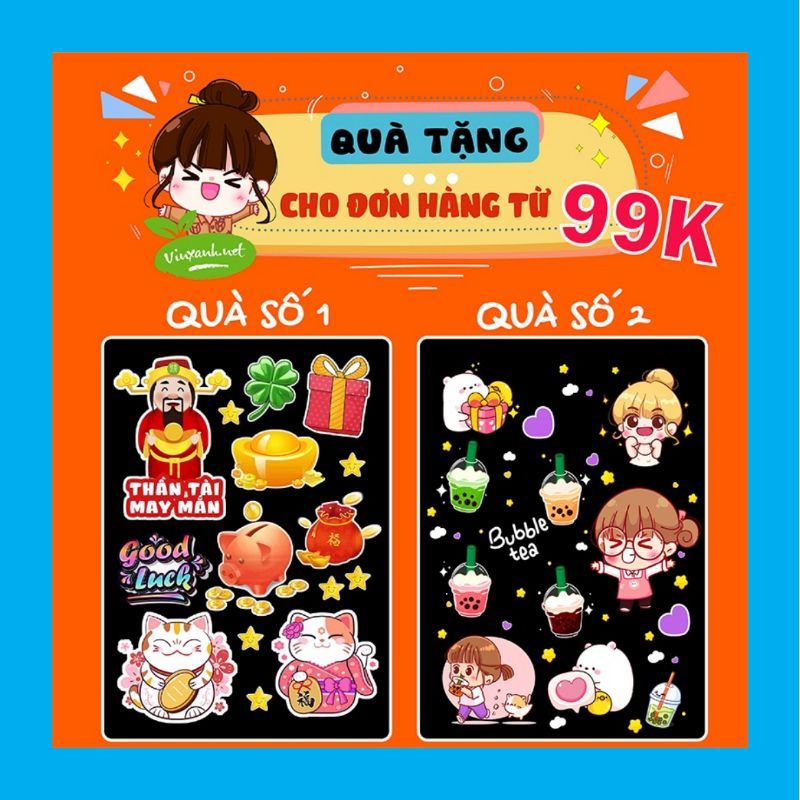 Decal TRÀ TẮC trang trí quán nước, dán tường, tủ kiếng chống nước, đã cắt bế sẵn - chỉ cần lột ra và dán
