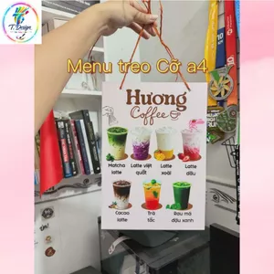 Menu Formex 5 mm treo dây thừng In 2 mặt Thiết Kế Theo Yêu Cầu Khổ A5 A4 A3 A2