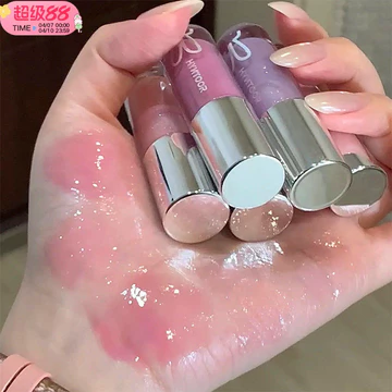 Thạch tím!HYNTOOR Thỏ Đen Hành Tinh Tương Lai Bóng Son Nước Bóng Trong Suốt Độ bão Hòa Thấp Gương Son Bóng