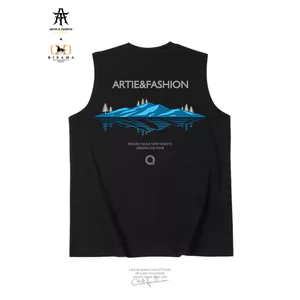 Thoáng Khí 100% Cotton Cao Cấp In Áo Vest Thể Thao Triều Rời Cổ Tròn Cặp Đôi Áo Vest Nam Nữ Áo Thun 0522
