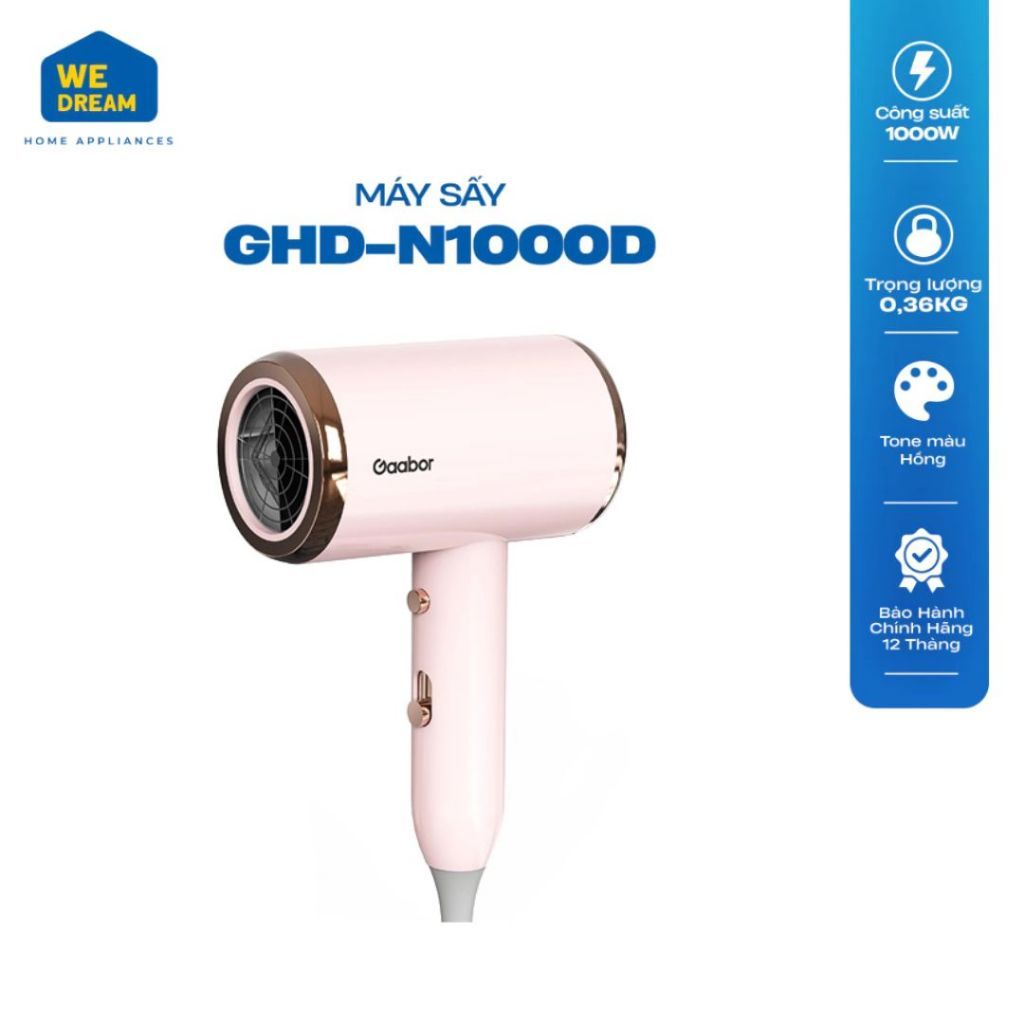 Máy Sấy Tóc Gaabor GHD-N1000D 1000W - Hàng Chính Hãng
