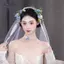 AqToCna Thời Trang Hoa Trắng Lá Hairgrips Dành Cho Nữ Cô Dâu Cưới Phụ Kiện Tóc Handmade Mũ Đội Đầu AqToCna