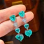 Bông tai dài đính hoa Zircon thời trang mới