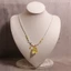 Dây chuyền xương đòn Dainty dành cho nữ- Hạt pha lê màu trắng-Mặt dây chuyền cáo chín cánh Citrine-Mọng lượng nhẹ Thân thiện với da