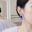 Bông tai thả nơ WEETW, Bông tai hình học thời trang nơ ruy băng, Phong cách khí chất Kim bạc nhẹ nhàng Phong cách kỳ nghỉ Bông tai trang sức bãi biển