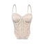 Bán chạy Ren Bán Trong Suốt Lưới Xương Cá Corset Tập Hợp Gợi Cảm Tinh Khiết Desire Xương Cá Top Miếng Lót Ngực Liền Mạch Camisole Phong Cách Mới