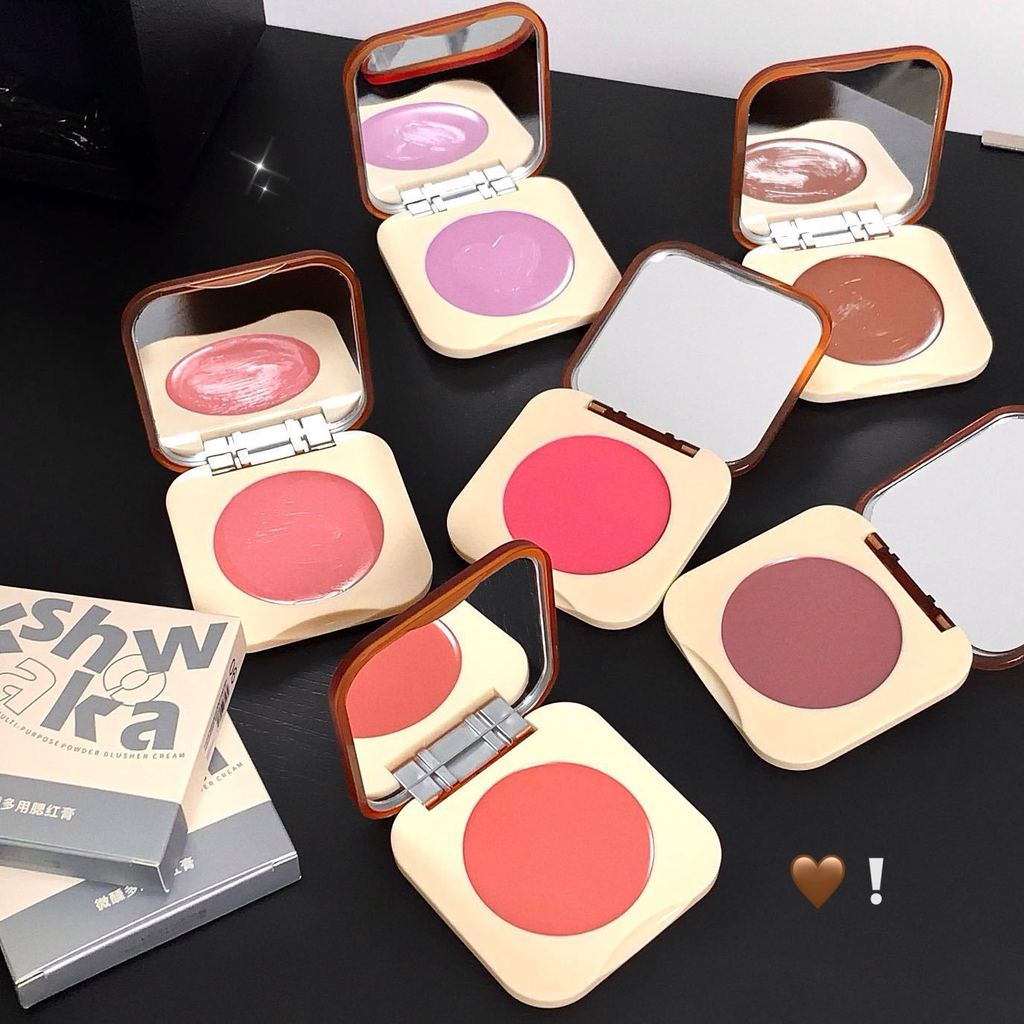 Phấn má dạng kem kakashow - 【Tông nở】 matte, màu nude tự nhiên, tán đều, giúp da sáng bừng sức sống