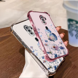 Thích hợp cho OPPO A5 2020 A9 2020 F11 F11 pro Vỏ điện thoại chống sốc mạ điện hình con bướm cho bé gái Vỏ bảo vệ mềm TPU cho
