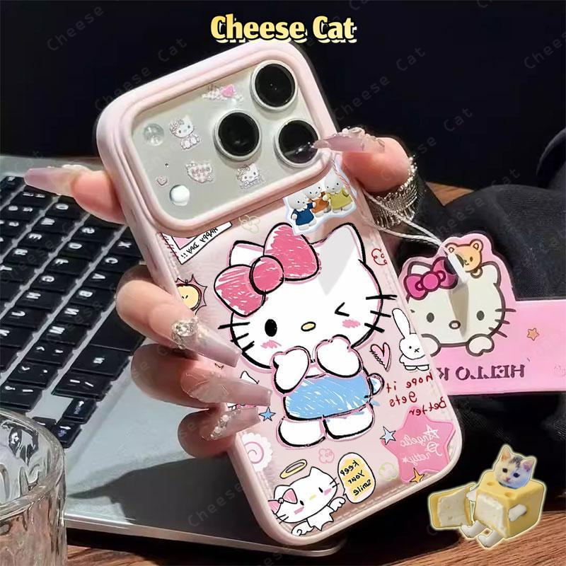 bút chì màu Ốp Điện Thoại Mèo Cho iPhone 17 13 12 14 11 Pro 15 Plus 16 Pro Max Xs Max XR 7Plus 8Plus Bao Da Điện Thoại