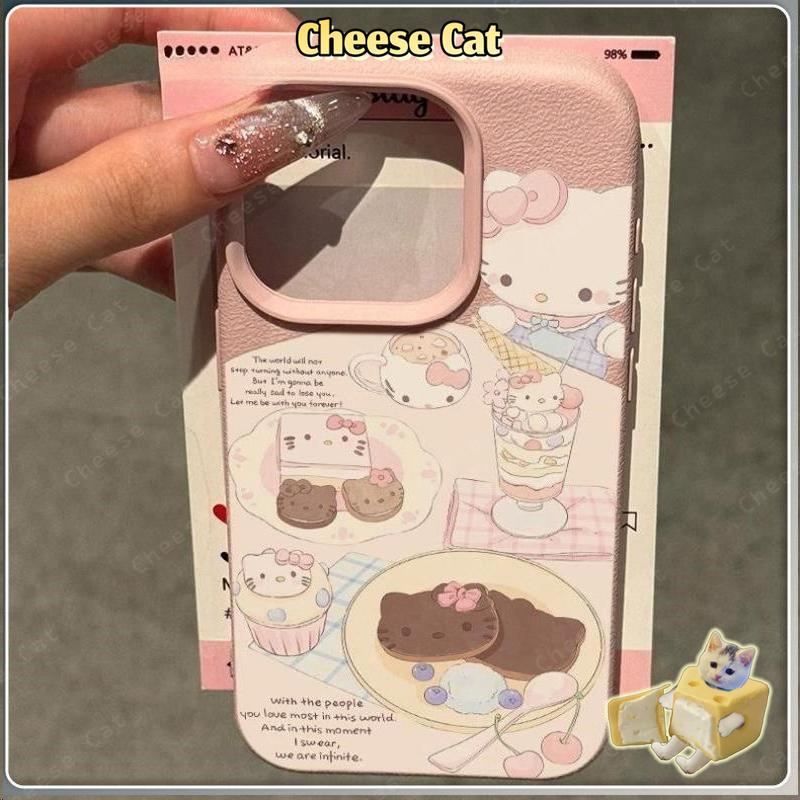 cho Kitty Ốp điện thoại Bánh ngọt cho iPhone 13 14 15 12 11 16 17 Pro Max 17 Air Xs Max XR X 7 8 Plus