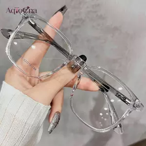 AqToCna Thời Trang Nữ Kính Vuông Lớn Chống Ánh Sáng Xanh Kính Mắt Trong Suốt Siêu Nhẹ Unisex Transparentputer Kính AqToCna