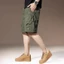 Quần short công sở nhẹ mùa hè dành cho nam, quần short dài đến đầu gối ngoài trời nhanh khô, nhiều túi, thường ngày