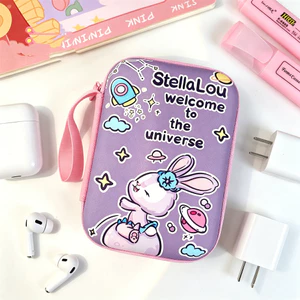 Dễ Thương Thỏ Di Động Power Bank Tổ Chức - Túi Bảo Quản Cáp Hai Lớp Cho Du Lịch Túi Tiện Ích Chống Thấm Nước