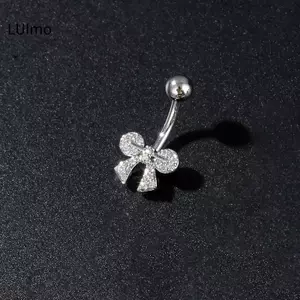 LUImo Thép Không Gỉ Bướm Hoa Bụng Nút Nhẫn Rốn Xuyên Nhẫn Nữ Cô Gái Gợi Cảm Bụng Xuyên Nhẫn Trang Sức Cơ Thể SBS