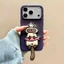 Fox Cat Silicone Bracket Tech Fabric Leather Phone Case cho iPhone 17 Pro Max 16 15 Pro Vỏ bảo vệ chống sốc
