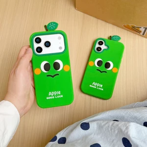 Ốp điện thoại Apple Expression màu xanh lá cây iPhone17promax Nữ thích hợp cho Apple 15 / 14 Vỏ bảo vệ 16pro Silicone