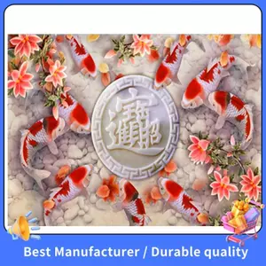 Cá Chép Thêu Hoa Full Khoan Tròn Bộ Trang Trí