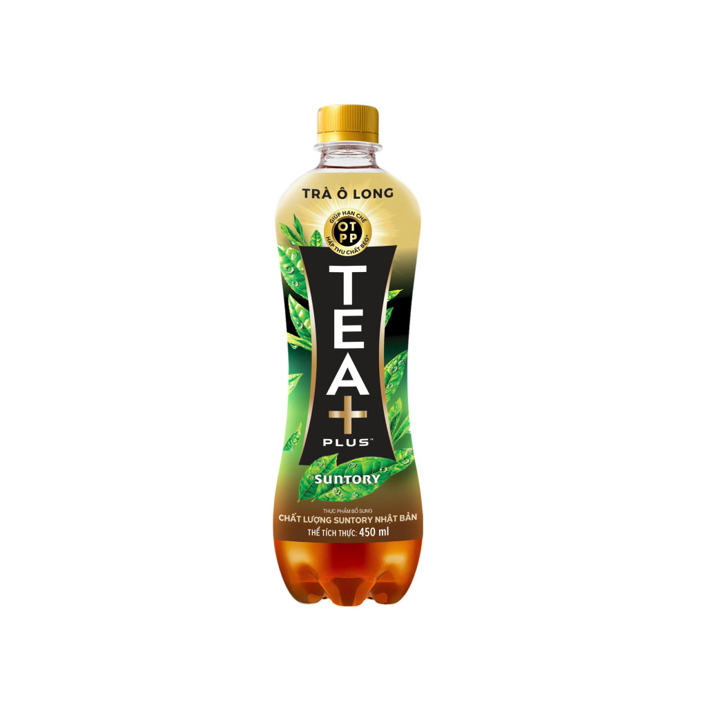 Thùng 24 chai trà ô long Tea Plus 450ml