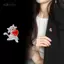 AqToCna Giữ Trái Tim Mèo Thổ Cẩm Chân Nữ Dễ Thương Kim Cương Giả Thú Cưng Động Vật Quần Áo Cổ Thổ Cẩm Huy Hiệu Quà Tặng AqToCna