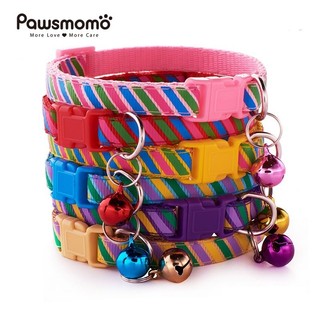 6 Cái / bộ Dải In Hình Cổ Mèo Khóa An Toàn Có Chuông Ly Khai Thú Cưng Chó Nhỏ Collier Dây Chuyền Vòng Cổ Cá Tính Cho Gatos Mèo Con Perro