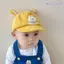 WANYEDI Mũ Bóng Chày Cho Bé, Bông Hoạt Hình Tai Thỏ Hoạt Hình Mũ Đạt Đỉnh, Viền Mềm Dễ Thương Màu Trơn Tấm Che Nắng Ngoài Trời