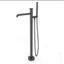 Vòi bồn tắm độc lập GESSI của Ý có công tắc tay quay, vòi nóng lạnh màu xám gunmetal, vòi sen đặt sàn.