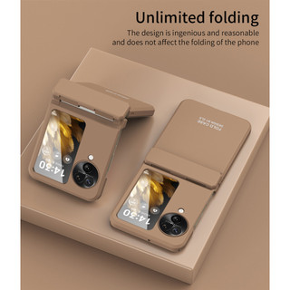 Ốp Lưng Cho OPPO Find N3 N2 Flip Matte Chống Vân Tay Full Bản Lề Ống Kính Bảo Vệ Màn Hình Thiết Kế Sạc Không Rào Chắn Vỏ Chống Sốc