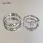 AqToCna Thời Trang Zircon Ngôi Sao Cặp Đôi Nhẫn Dành Cho Nữ Đơn Giản Chỉ Số Ngón Tay Nhẫn Mở Có Thể Điều Chỉnh Đa Năng Nhẫn Quà Tặng Ngày Lễ Tình Nhân AqToCna