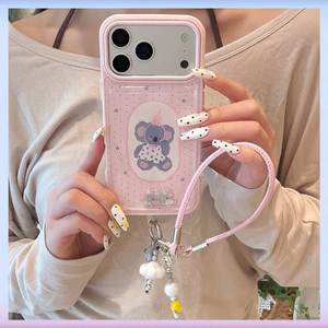 Vỏ Cho iPhone 17 Pro Max 16P 15 Sáng Tạo Chảy Cát lún Đáng Yêu Koala Hoạt Hình Màu Hồng Mềm TPU Chống Sốc Vỏ Điện Thoại Chống Trầy Xước Vỏ Bảo Vệ Vỏ Chống Rơi Có Dây Đeo