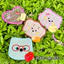 Quạt Gấp Dễ Thương Hoạt Hình Quạt Di Động Quạt Nhỏ Sinh Viên Mini Vải Bột Quạt Gấp