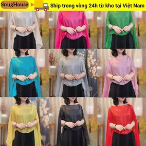 Khăn choàng nữ SNUGHOUSE, Áo voan dạ hội màu trơn, Áo choàng Cardigan Áo choàng nữ bé gái